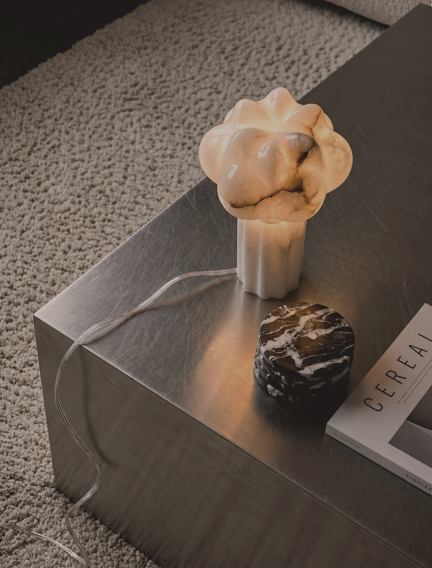 Alba No.1 sculptural table lamp in contemporary interior