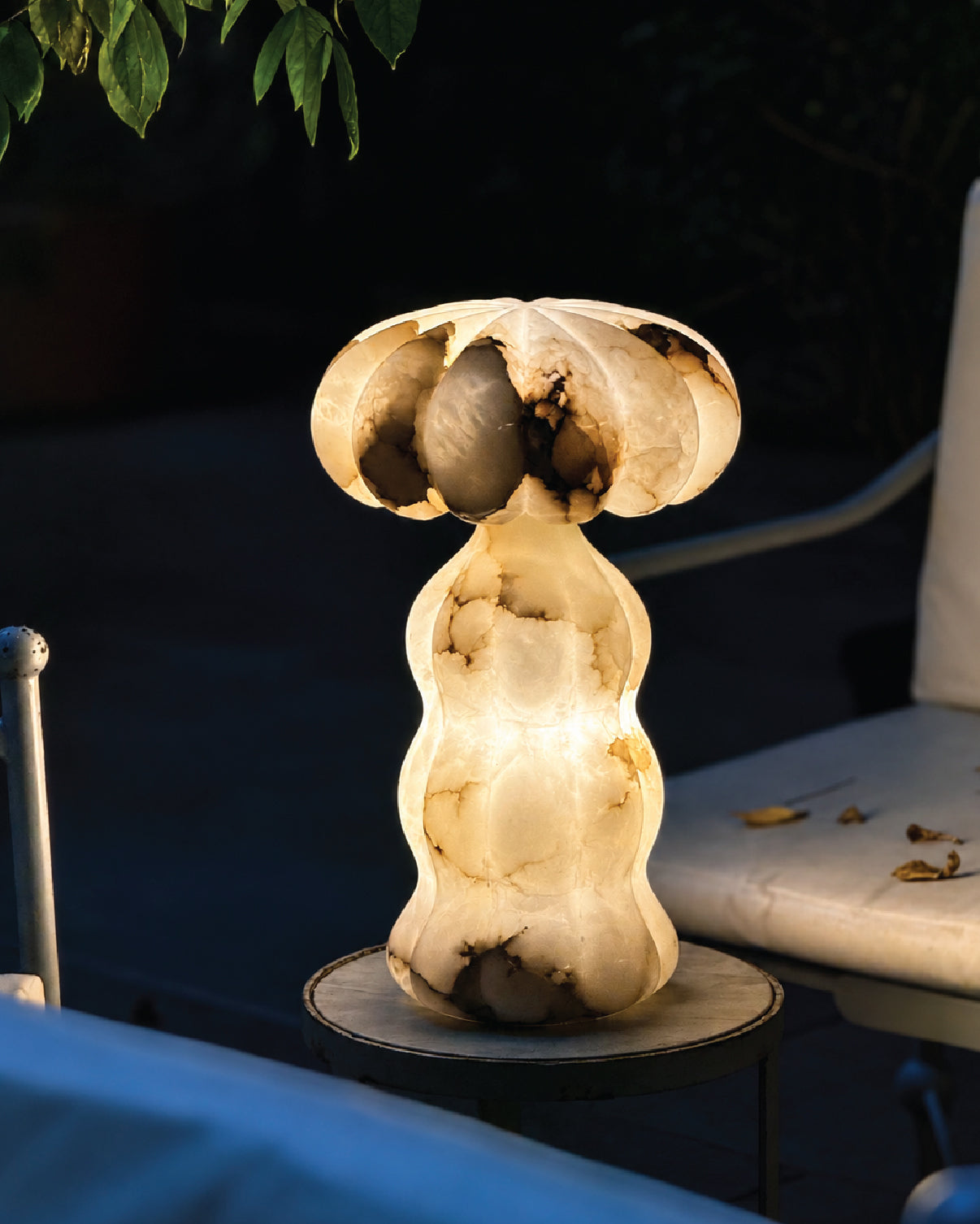 Barq sculptural table lamp in contemporary interior