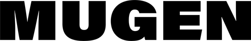 Minimal black Mugen logo representing the brand identity