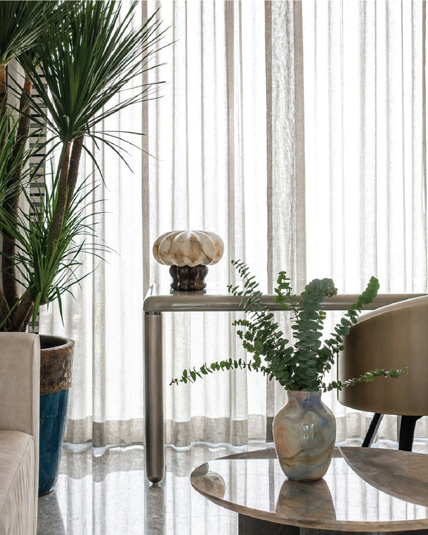 Sculptural view of Blobo Table Lamp in an editorial setting