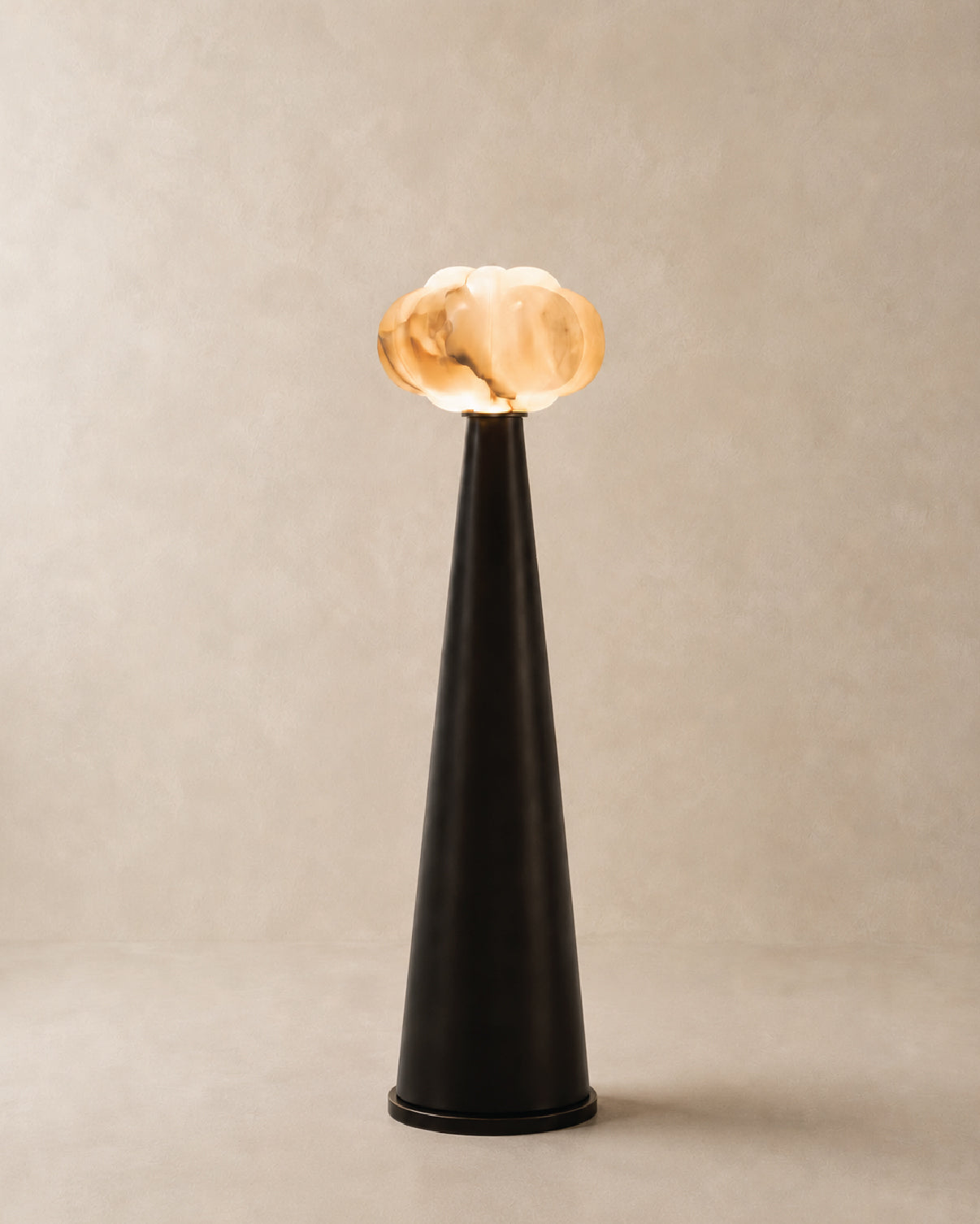 Lucen floor lamp casting warm ambient glow