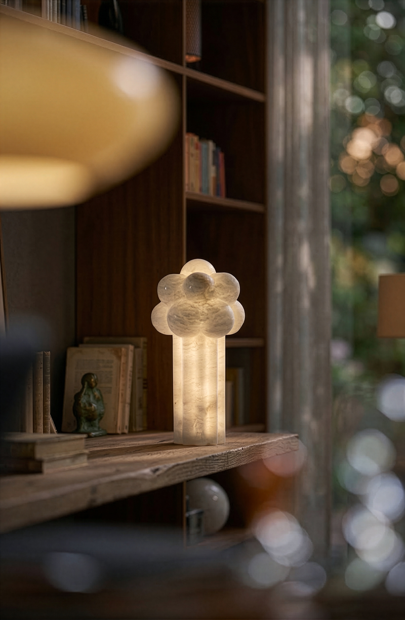 Warm ambient glow from Orbolla Table Lamp
