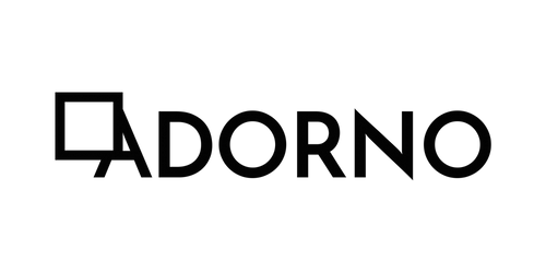 Adorno logo displayed in Mugen press mentions section on website