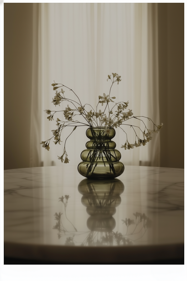 Mugen Revo Vase styled with contemporary decor elements in an editorial scene
