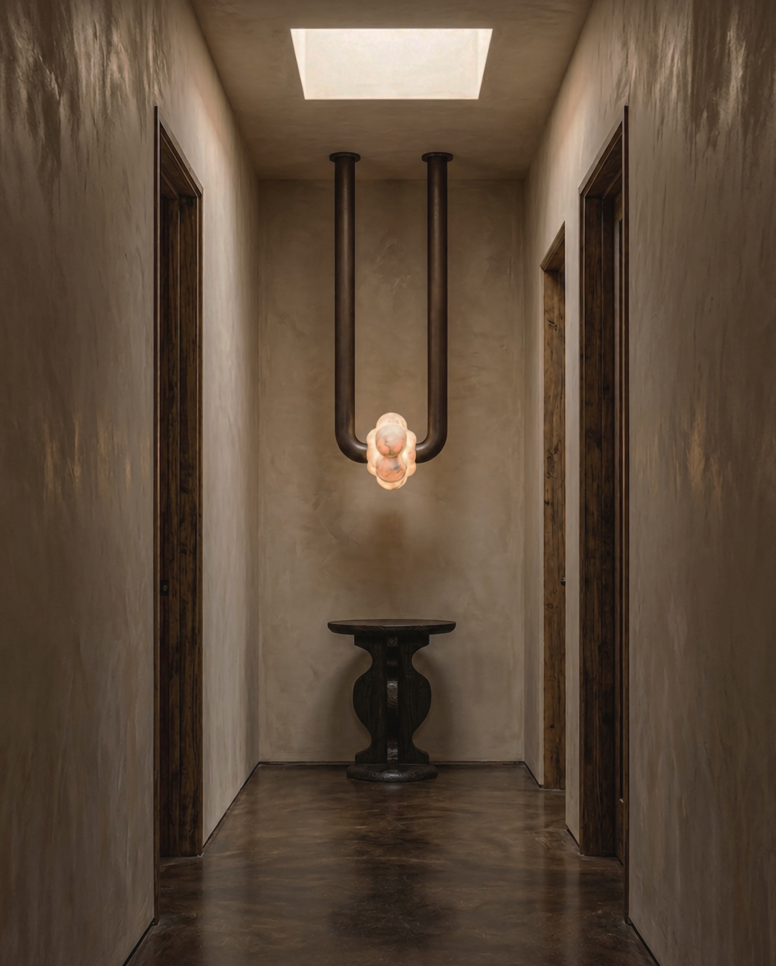 Tenso sculptural pendant light in contemporary interior