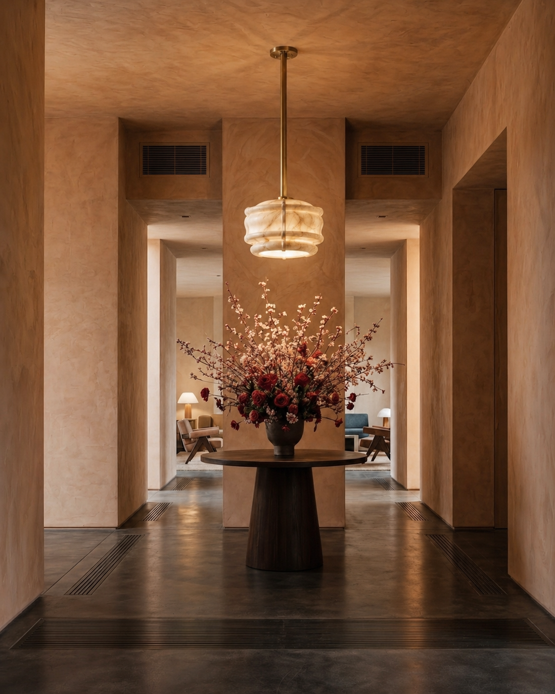 Torus No.2 pendant light in sculptural editorial setting